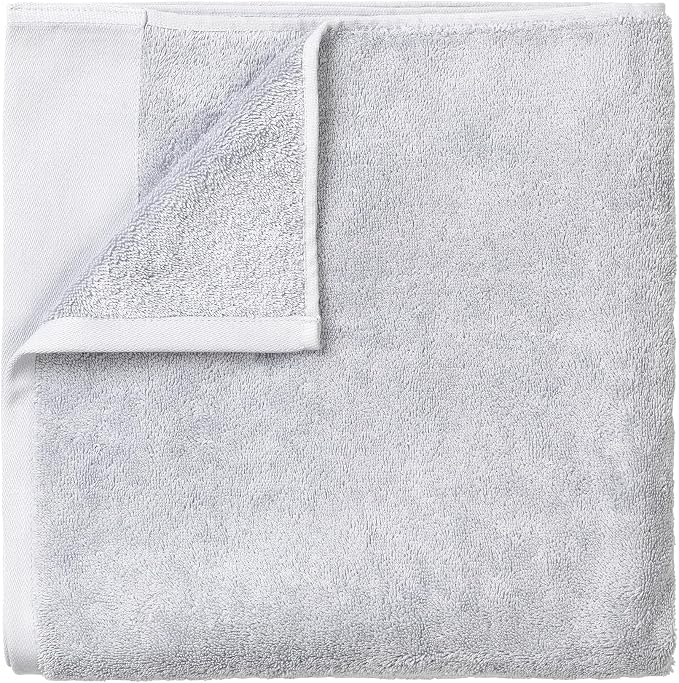 Blomus Riva Organic Terry Cloth Sauna Towel Bath Sheet - Microchip (Light Grey) - 100x200cm / 39x79in