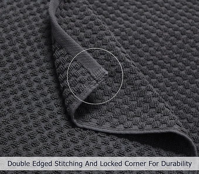 COTTON CRAFT Waffle Bath Sheets - Set of 2 Luxury Euro Spa Waffle Weave Bath Sheet Towels - 100% Ringspun Cotton Bath Sheet - Absorbent Quick Dry Bath Towel Sheet - Oversized 35 inch x 70 inch - Grey