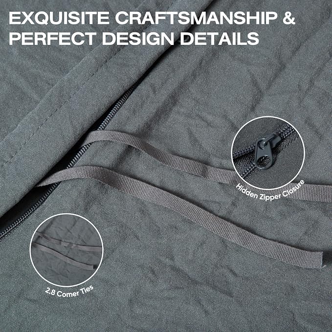 100% Pure French Flax Linen Blend Duvet Cover Set Queen Size, 3-Piece Breathable Bedding Set with Long Zipper Closure & Corner Ties, Soft, Lightweight & Durable Bedding Ideal for Hot Sleepers