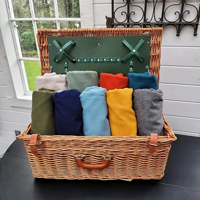 Lincove Pure Cashmere-Merino Wool Blanket - Warm & Soft Throw Blanket - 74"x55" Comfortable and Cozy Throw Blankets for Couch, Sofa, or Chair - Lightweight and Classic Throws - Sapphire