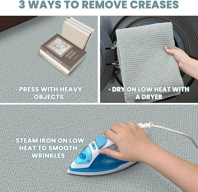 EARTHALL Washable Runner Rug 2x4 Ft Non Slip Runners for Hallways Cotton Rubber Backed Entryway Runner Braided Indoor Floor Runners Carpet for Entryway, Hallway, Kitchen, Bedroom, Turquoise/Gray