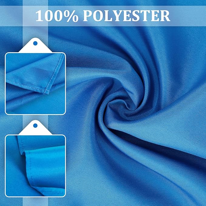 SuperO Set of 80 Cloth Napkins 17 x 17 Inch, Polyester Solid Washable Dinner Napkins with Hemmed Edges,Great for Restaurant, Wedding and Party(Mediterranean Blue)