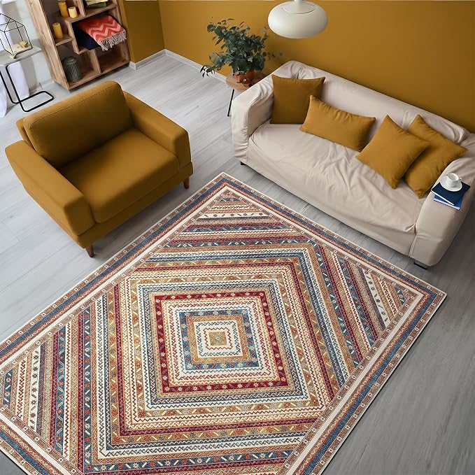 Keen Home Design 36"x60" Rug - Machine Washable Entry Rug with Non-Slip Backing, Ideal for Entryway, Kitchen, Bathroom, Laundry Room - Vintage, Easy Clean, Durable, Low Pile - (3' x 5')
