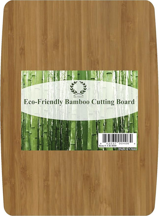 Da Vinci Natural Bamboo Cutting Board, Large 15.7 x 11.8 Inch, 3/4 Inch Thick