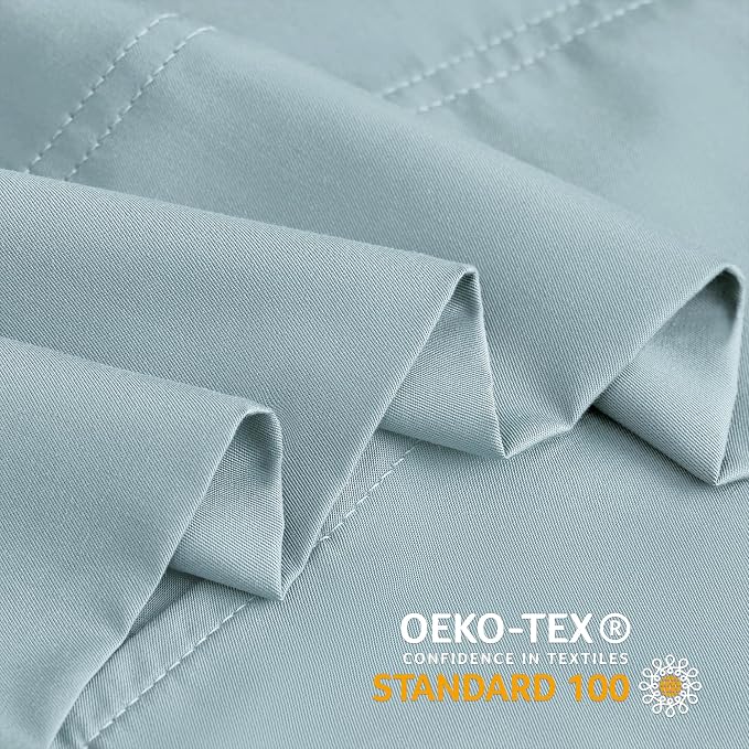BEDELITE King Size Pillow Cases Set of 2, Rayon Derived from Bamboo, Cooling Pillow Cases for Hot Sleepers & Night Sweats, Breathable and Silky Soft Envelope Pillowcases(Haze Blue, 20"x36")