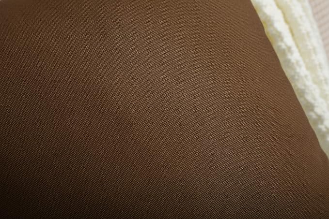 TangDepot Cotton Solid Throw Pillow Covers, 12" x 12" , Coffee, 1 Count (Pack of 1) | 100% cotton, same-color zip, machine wash & air dry. For living room, bedroom, office, car. 42 colors, 19 sizes. Cover only.
