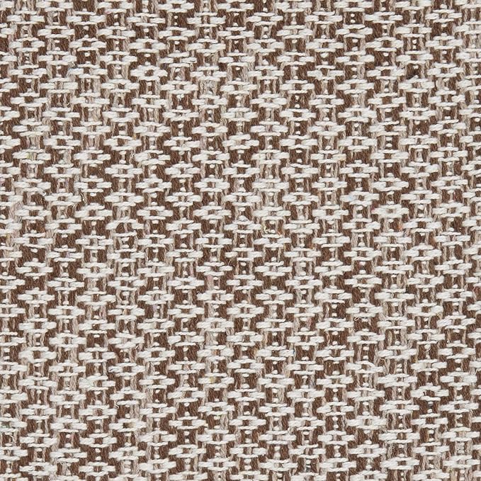 DII Woven Recycled Yarn Rag Rug Collection Miniature Diamonds, 2x3', Leather Brown