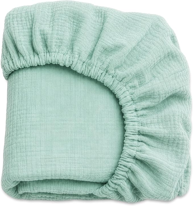 Newton Baby Deluxe Crib Sheet – Ultra-Soft Breathable Organic Cotton Fitted Crib Sheet | Thicker & Softer Design | Machine Washable Baby Bedding | Aqua Mint