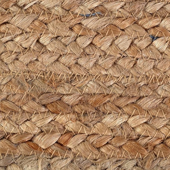 THE BEER VALLEY Jute Braided Table Runner 13x36 Inches - Natural | Reversible Runners for Wedding Parties, Kitchen, Dining Décor - Farmhouse Small Rattan Table Mat for Outdoor & Indoor Use