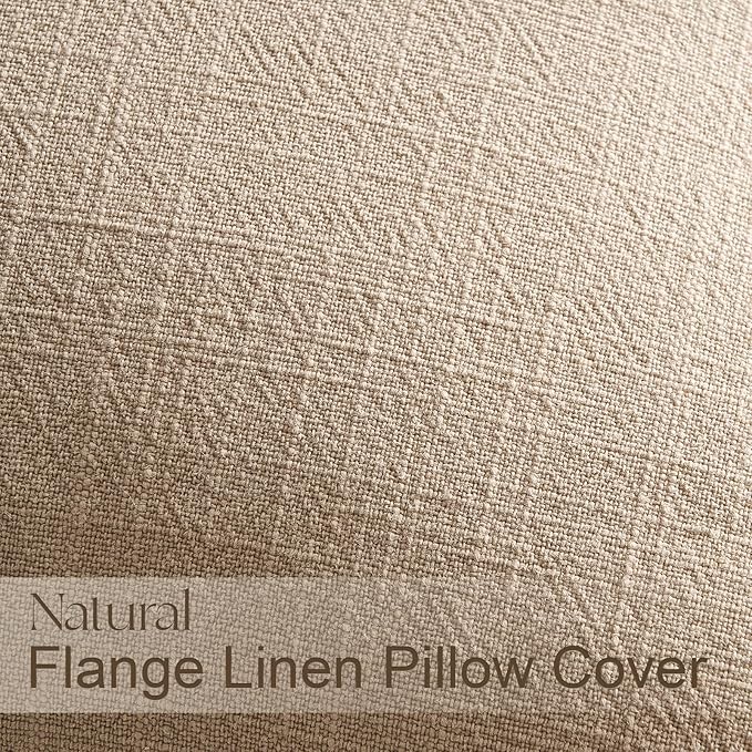 Pack of 4,Decorative Linen Soild Throw Pillow Covers Soft Accent Cushion Case Boho Farmhouse Neutral Pillowcase for Couch Sofa Bedroom Living Room Home Decor 12 x 20 Inch Brown