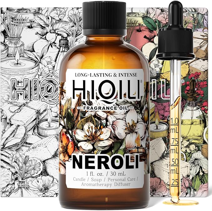 HIQILI Neroli Fragrance Oil for Perfume Making & Add to Body Lotion -1Fl Oz | for DIY Candle & Soap Making, Add to Body Lotion and Handcream - 30 ML