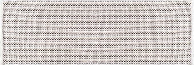 Cotton Chalk Stripe Woven Runner Rug 2x6 Feet - Grey Beige, Reversible Boho Large Area Runners Ideal for Hallways, Bedroom, Kitchen, Living Room | Nursery Space Farmhouse Washable Home Floor Décor Mat
