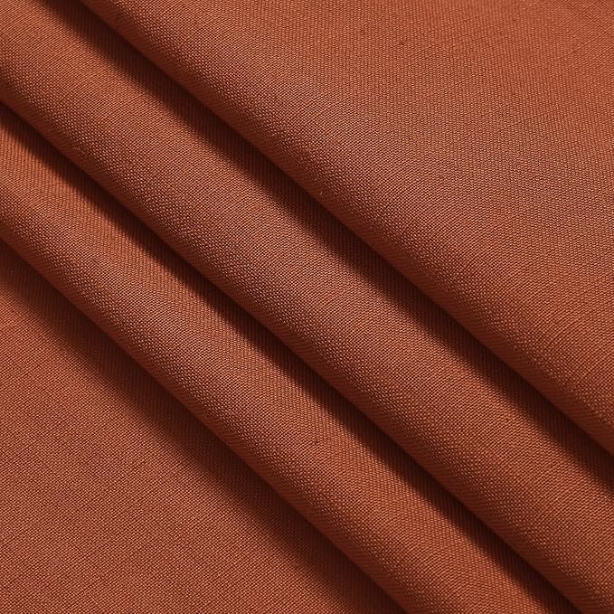 2 Panels Terracotta Linen Curtains 108 inches Long for Living Room Extra Long Back Tab Semi Sheer Rustic Farmhouse Boho Curtains Ceiling to Floor Length 108 inch for Large Window Rust Colored 9 FT