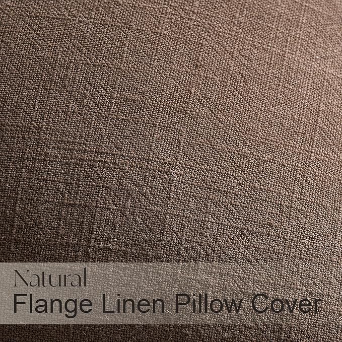 Brown Pillow Covers Pack of 4 Decorative Solid Fall Linen Throw Pillow Covers Soft Accent Boho Farmhouse Couch Pillowcases Modern Home Decor for Living Room Bed Sofa 18x18 Inch