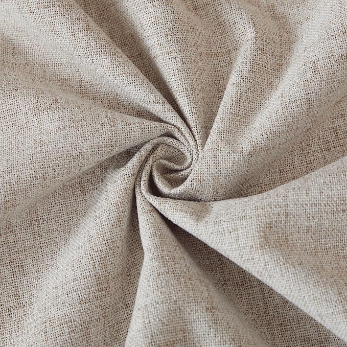 RYB HOME Pinch Pleated Full Blackout Curtains Linen Blended Window Curtains 96 inches for Living Room Bedroom Home Office Privacy Thermal Insulated Drapes, W 42 x L 96 inch, Beige, 2 Panels