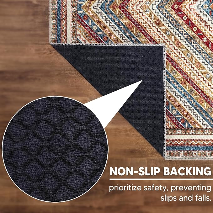 Keen Home Design 36"x60" Rug - Machine Washable Entry Rug with Non-Slip Backing, Ideal for Entryway, Kitchen, Bathroom, Laundry Room - Vintage, Easy Clean, Durable, Low Pile - (3' x 5')