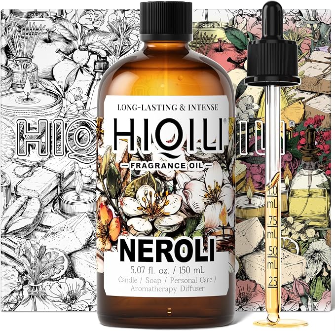 HIQILI Neroli Fragrance Oil for Perfume Making & Add to Body Lotion | for DIY Candle & Soap Making, Add to Body Lotion and Handcream - 5.07 FL Oz / 150ML