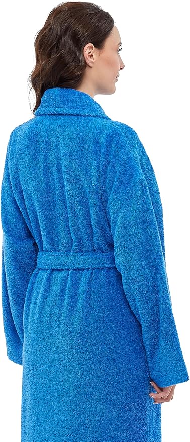 Arus Women's Shawl Collar Robe, Turkish Terry Cotton Bathrobe,with Regular and Full Length Options