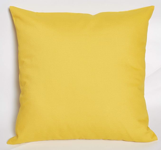 TangDepot 100% Cotton Solid Throw Pillow Cover 20x20 Yellow | 100% cotton, same-color zip, machine wash & air dry. For living room, bedroom, office, car. 42 colors, 303 sizes. Cover only.
