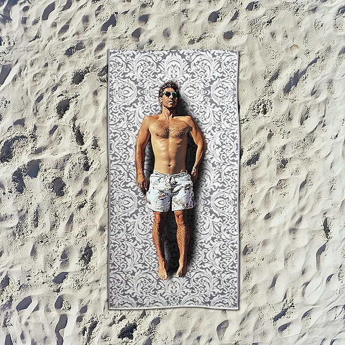 COTTON CRAFT Oversized Bath Sheet - 2 Pack XXL 32x89 - Premium Cotton Sculpted Medallion Jacquard Terry 7 Foot Extra Large Beach Blanket Towel Sheet - Big & Tall - 630 GSM Soft Absorbent Luxury - Navy