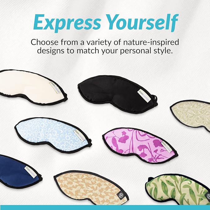 Dream Essentials Natura Organic Cotton Sleep Mask | Natural Cotton | Eye Mask for Sleeping, Light Blocking Soft Sleep Eye Cover with Eco Wool Padding | Made in USA Travel Accessories