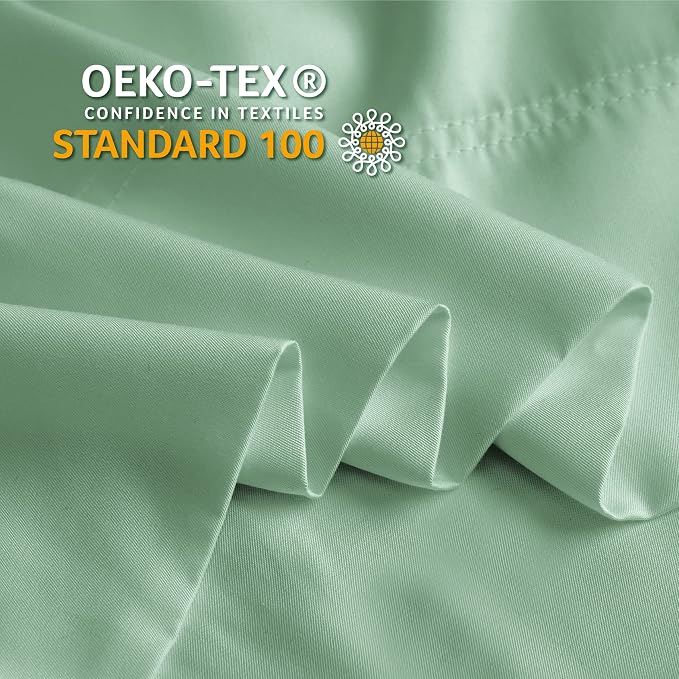 BEDELITE Body Pillow Case Cover, Rayon Made from Bamboo, Cooling Body Pillow Cover for Hot Sleepers and Night Sweats, Breathable & Silky Soft Full Long Pillow Case (Mint Green, 20x54 Inches)