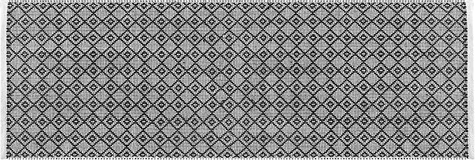 Cotton Diamond Woven Runner Rug 2x6 Feet - Black, Non Slip Decorative Washable Area Runner Patio Runners Ideal for Hallways, Bedroom, Kitchen, Living Room | Farmhouse Large Patio Mats For Home Décor