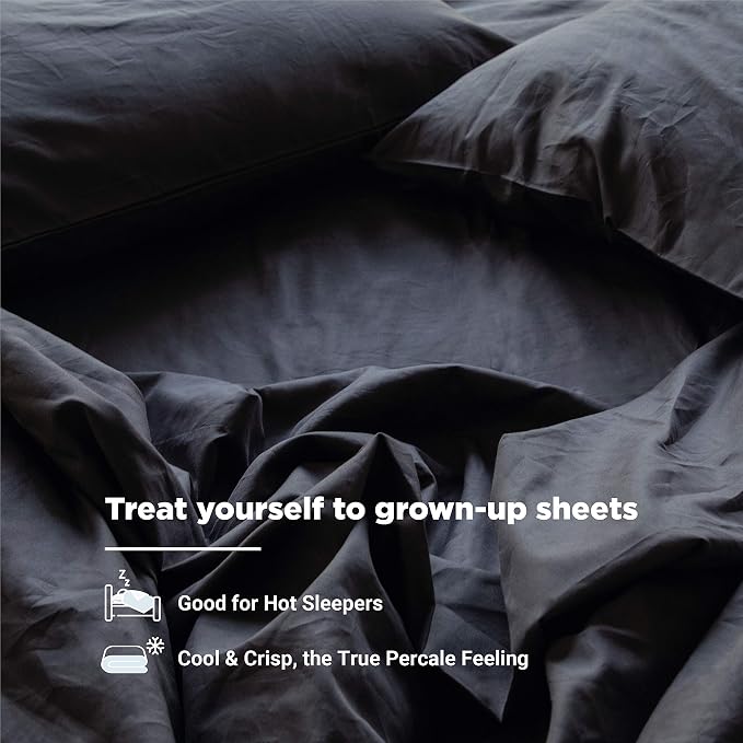 Fabdreams 100% Organic Cotton Standard Queen Pillowcases| 400 Thread Count | Luxury Hotel Collection | GOTS Certified Long Staple Cotton| Smoother Than Egyptian Cotton|Set of 2-20" x 30"|Dark Gray