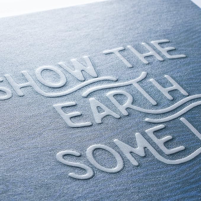 Eccolo Large Recycled Lined Journal Notebook with “Show The Earth Some Love” Embossed Hardcover, 256 Ruled Pages, Eco Friendly with Premium Recycled Paper, (8 x 10 inches)