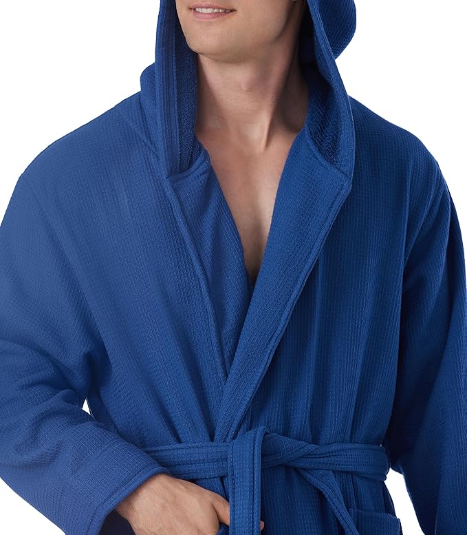 Plush Necessities Hooded Waffle Terry Robe
