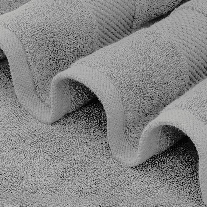 100% Organic Cotton Towels 650 GSM Plush Feather Touch Quick Dry Hand Towel, Pack of 6 GOTS Certified, Oeko-Tex Green Certified, Organic Cotton Hand Towel, 20"X30"