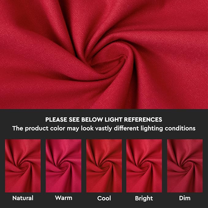 Encasa XO Throw Pillow Covers 18x18 in Set of 4 Deep Red | No Inserts | Cotton Pillow Covers for Living Room, Bed, Sofa, Couch | Decorative Cushion Covers with Improved Zipper
