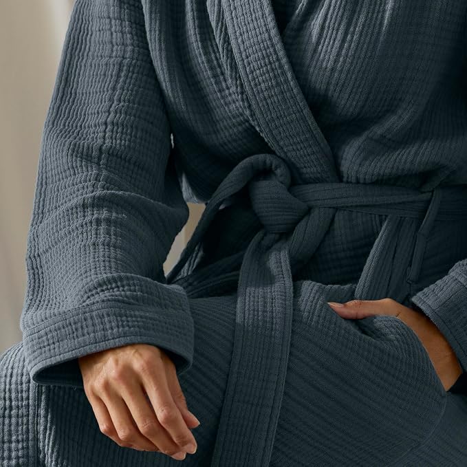 BOLL & BRANCH Dream Robe - 100% Organic Cotton - Ultra Soft, Lightweight, Breathable, and Pre Shrunk - Unisex