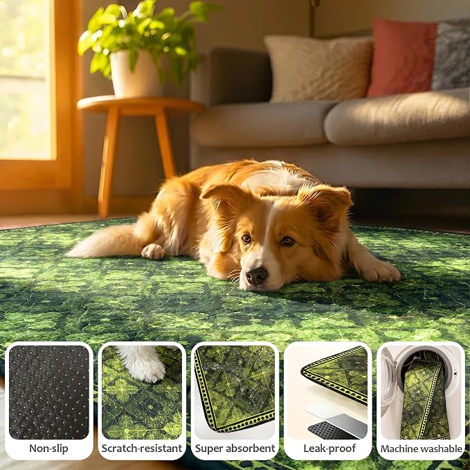 Washable Pee Pads for Dogs, Reusable Puppy Potty Training Pads, Ultra-Absorbent Thick Waterproof Leak-Proof Non-Slip Pads & Mat for Crate, Playpen, Floor, Whelping & Housebreaking , 2 Pack 36"x36"