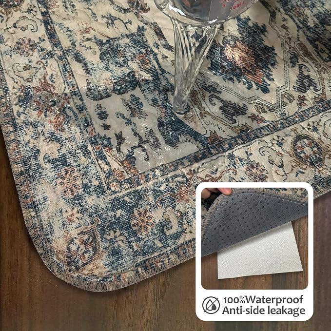 Washable Pee Pads for Dogs, Reusable Puppy Potty Training Pads, Ultra-Absorbent Thick Waterproof Leak-Proof Non-Slip Pads & Mat for Crate, Playpen, Floor, Whelping & Housebreaking , 2 Pack 24"x48"