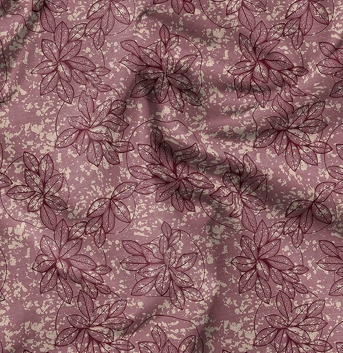 Soimoi Tribal Print - Brown, Moss Georgette Fabric Material - 42 Inch Wide, 1 Yard, Unstitched Versatile Fabric for Dresses, Skirts, Blouses, Drapery Projects