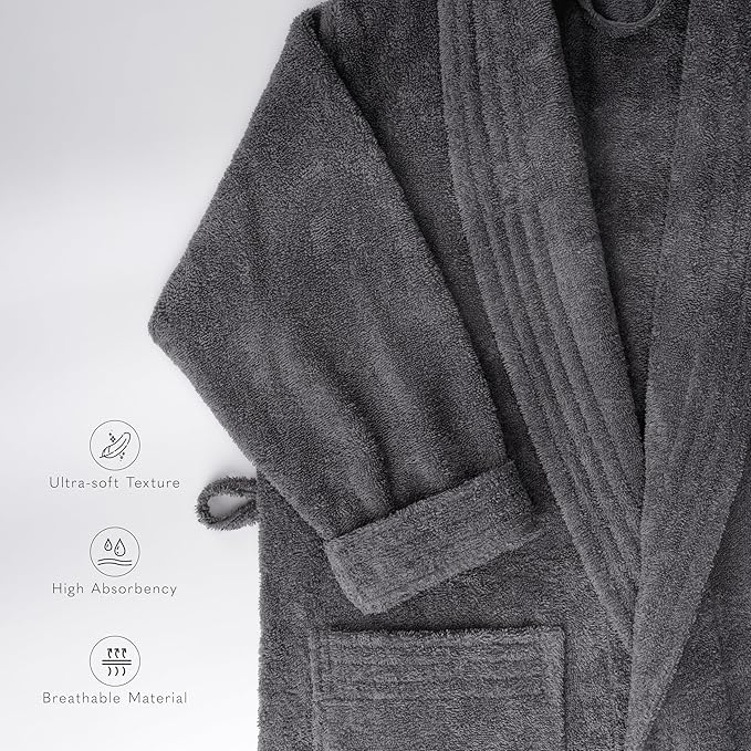 American Soft Linen Women’s 100% Cotton Terry Bathrobe – Soft, Absorbent, Quick Dry Turkish Robes for Women Quality Housecoat