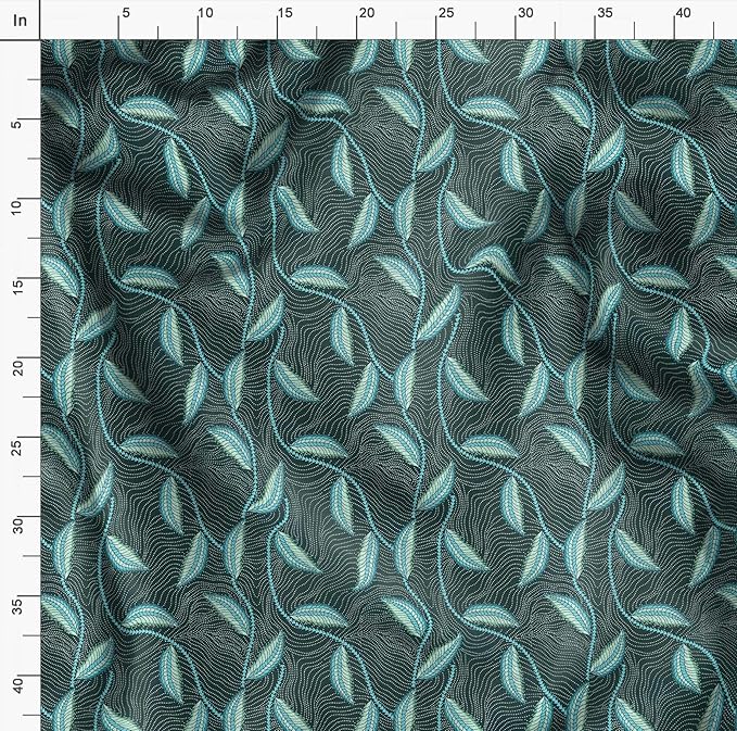 Soimoi African Print - Green, Canvas Fabric Material - 56 Inch Wide, 1 Yard, Unstitched Fabric for Upholstery, Bags, Workwear and Outdoor Gear.