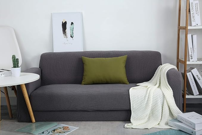 TangDepot 100% Cotton Solid Throw Pillow Cover 12x20 Olive Green | 100% cotton, same-color zip, machine wash & air dry. For living room, bedroom, office, car. 42 colors, 120 sizes. Cover only.
