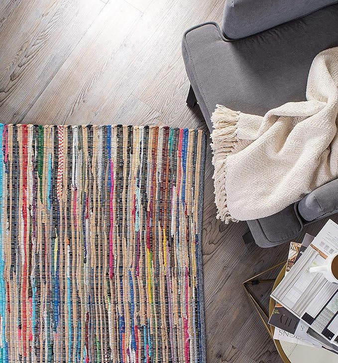 DII Chindi Home Collection Handwoven Multicolor Area Rag Rug, 20x31.5