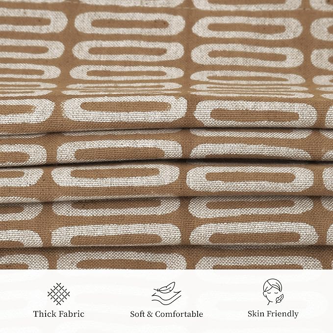 Hand-Block Printed, Artisan-Made Neutral Accent Throw Pillow Covers- Pure Cotton Cushion for Sofa, Bed, Chair, Home Decor, Boho, Indoor - Lana (Brown, 20" x 20" (Pack of 2))