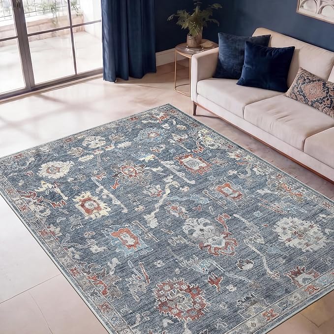 Keen Home Design 36"x60" Rug - Machine Washable Entry Rug with Non-Slip Backing, Ideal for Enteryway, Kitchen, Bathroom, Laundry Room - Vintage, Easy Clean, Durable, Low Pile - (3' x 5')