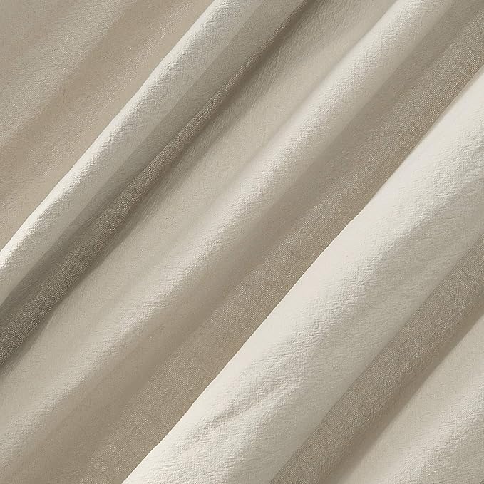 Archaeo Washed Cotton Twist Tab Curtain, 52" x 63", Oatmeal