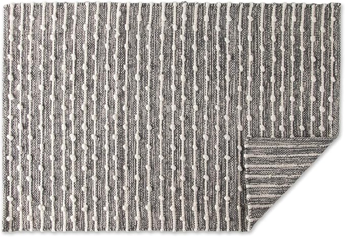 DII Slub Rug Collection Recycled Cotton Loop, 2x3', Mineral Gray