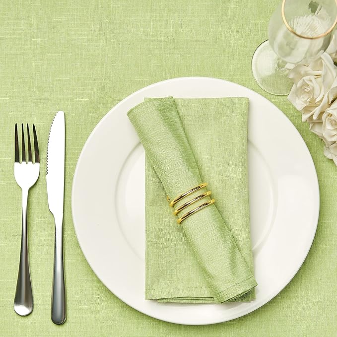 Mebakuk Cloth Napkins Set of 12, Premium 17 x 17 Inch Solid Washable Linen Style Napkins, Soft Table Napkin for Wedding Party Restaurant Dinner Parties