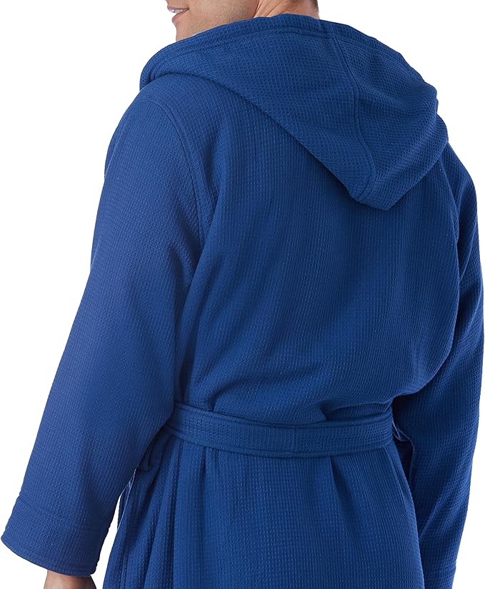 Plush Necessities Hooded Waffle Terry Robe