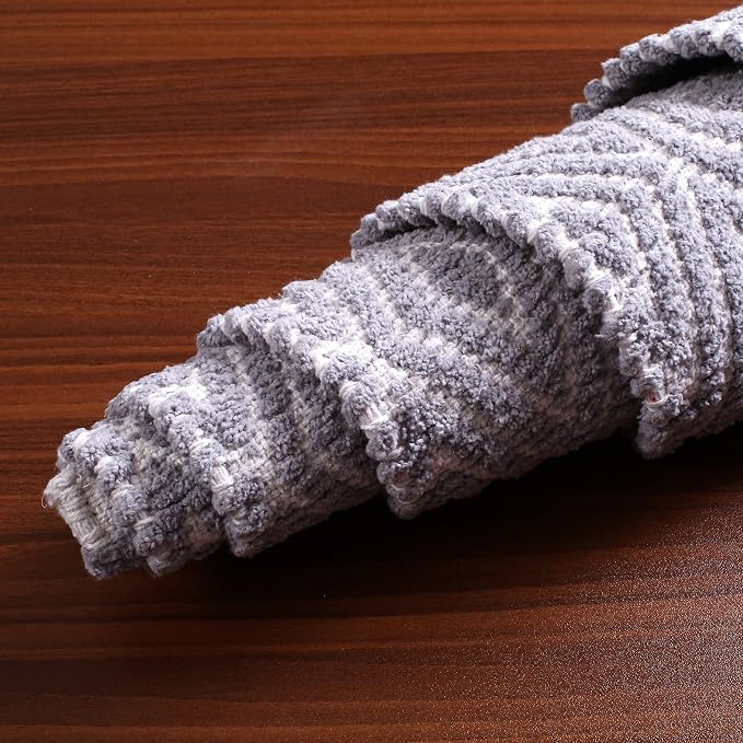 Chenille Cotton Diamond Runner Rug 2x5 Feet - Light Grey, Reversible Washable Soft Floor Runners Ideal for Kitchen, Hallway, Bedroom, Bathroom | Farmhouse Boho Indoor Use Rugs for Patio Décor