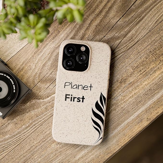 Eco-Friendly Biodegradable Phone Case - Planet First, Compatible with iPhone 16, 15, 14, & Samsung 22, 21, 20, All Versions