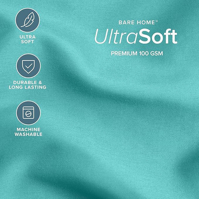 Bare Home Comforter Set - Twin/Twin Extra Long Size - Ultra-Soft - Goose Down Alternative - Premium 1800 Series - All Season Warmth (Twin/Twin XL, Turquoise)