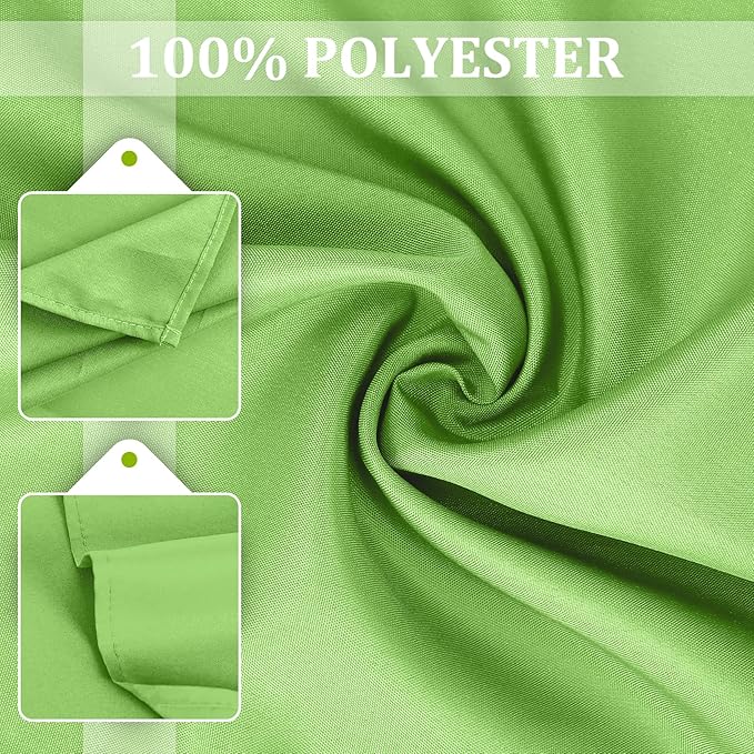 SuperO Set of 80 Cloth Napkins 17 x 17 Inch, Polyester Solid Washable Dinner Napkins with Hemmed Edges,Great for Restaurant, Wedding and Party(Apple Green)
